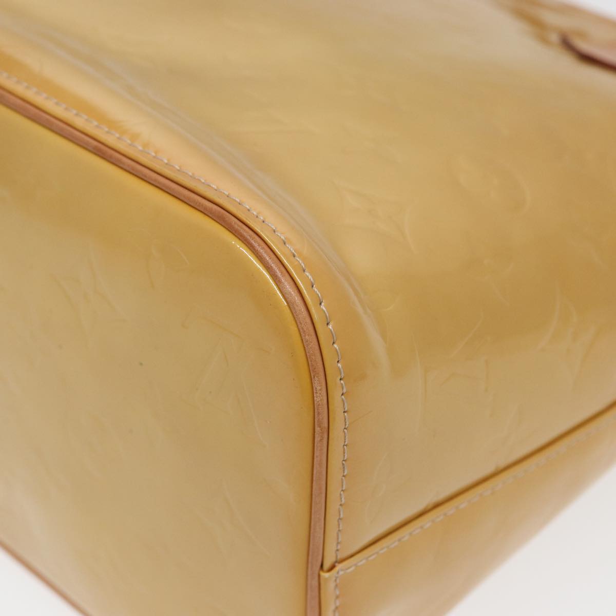 Louis Vuitton Houston Beige Patent Leather Handbag