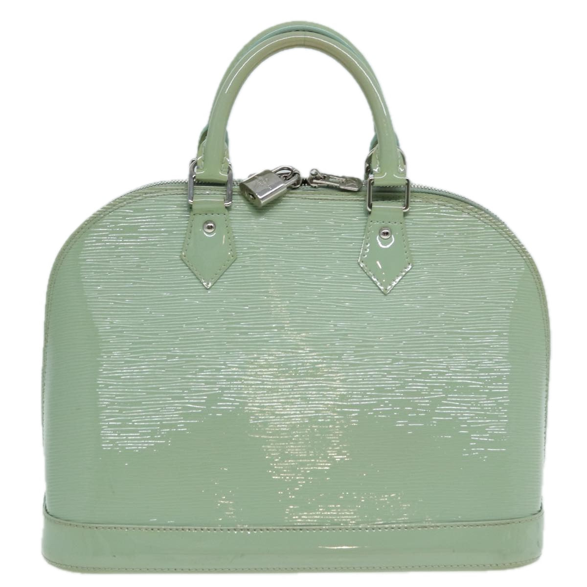 Louis Vuitton Alma Green Leather Handbag