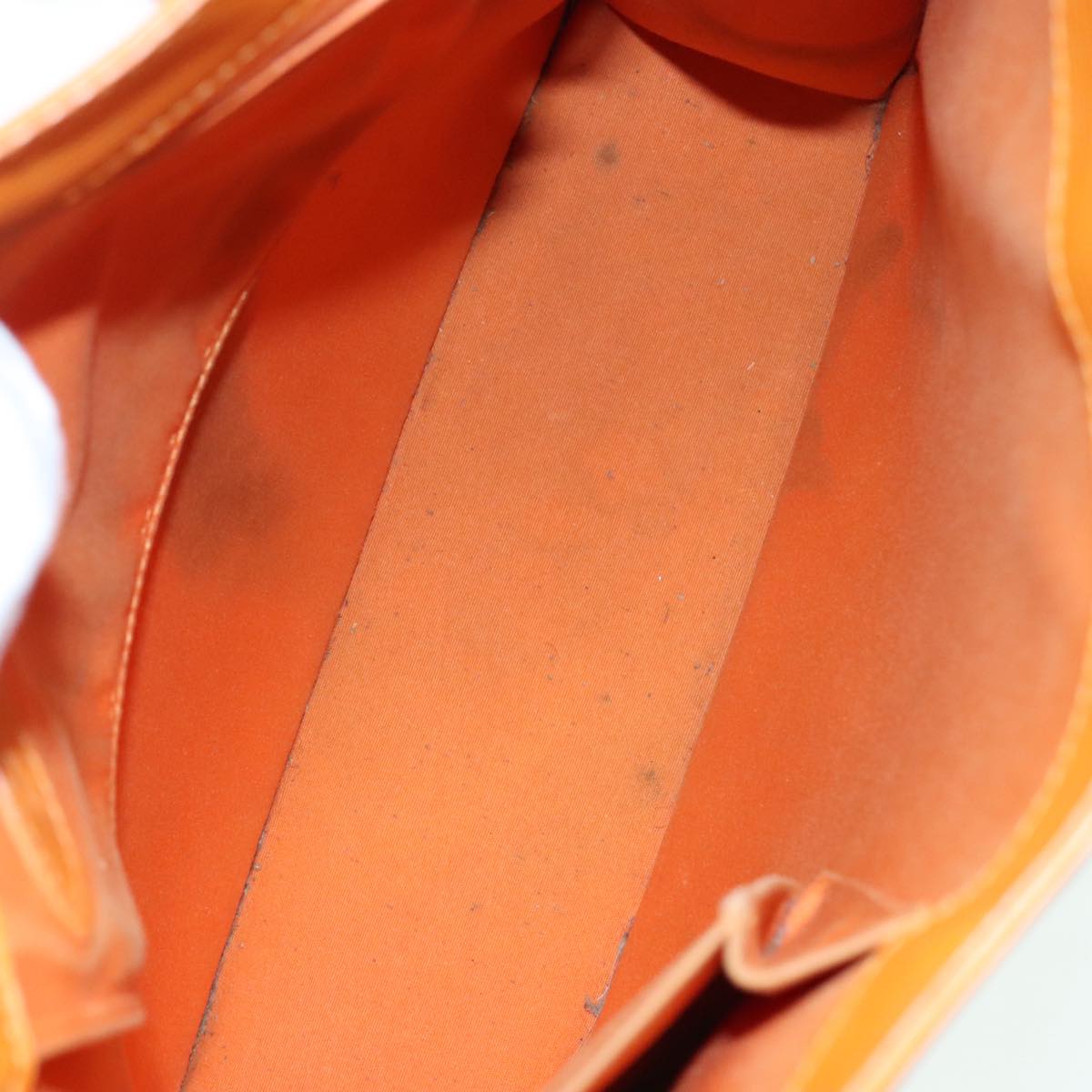 Louis Vuitton Sac Plat Orange Leather Tote Bag