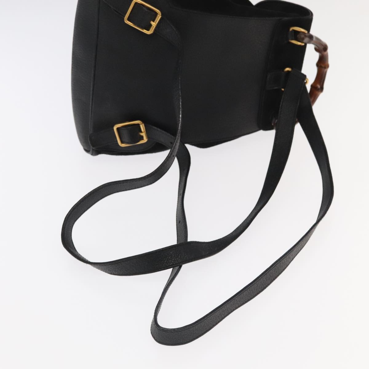 Gucci Bamboo Black Suede Backpack Bag
