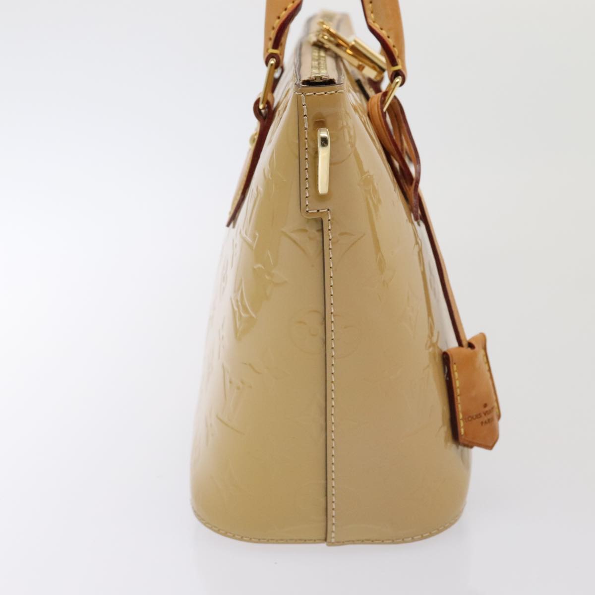 Louis Vuitton Montebello Camel Patent Leather Handbag