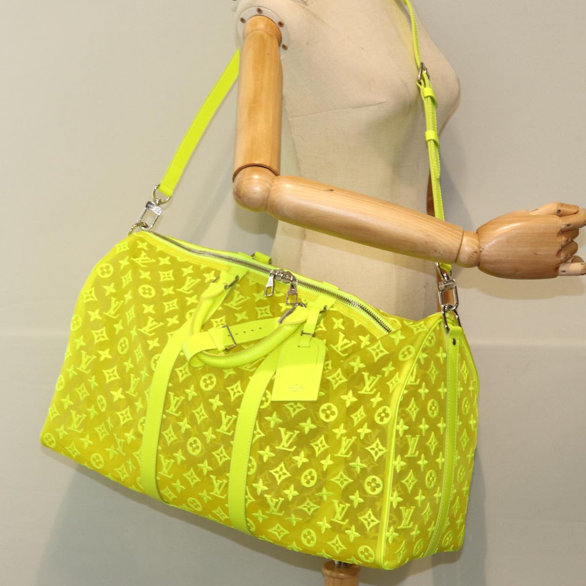 Louis Vuitton Keepall Bandouliere 50 Yellow Canvas Travel Bag