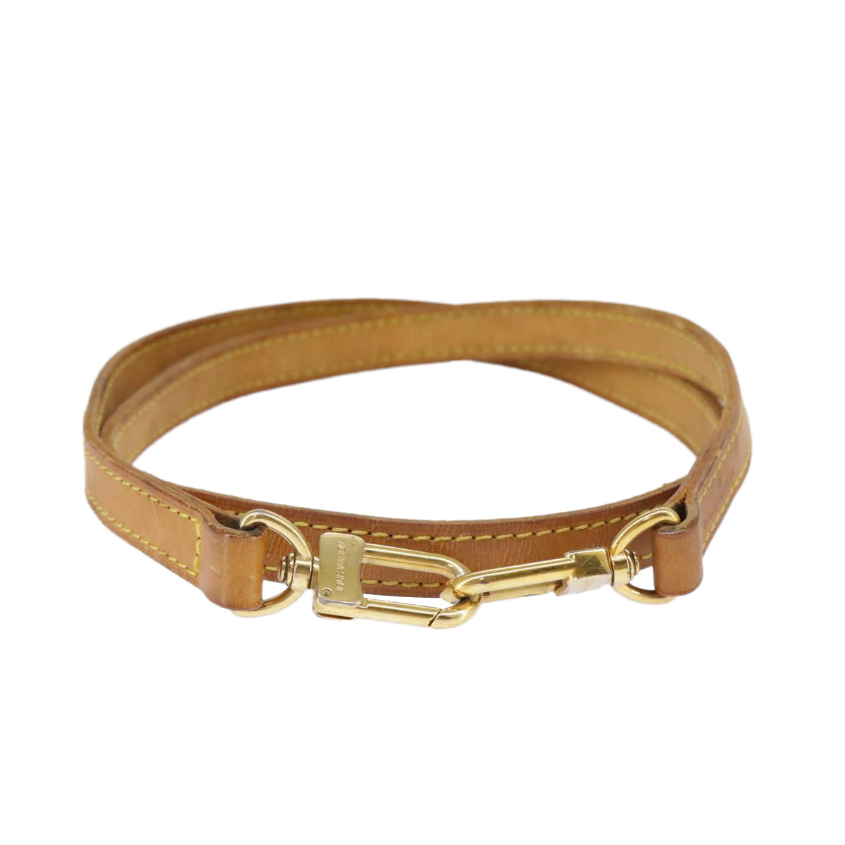Louis Vuitton Shoulder Strap Beige Leather Bag Jewelry
