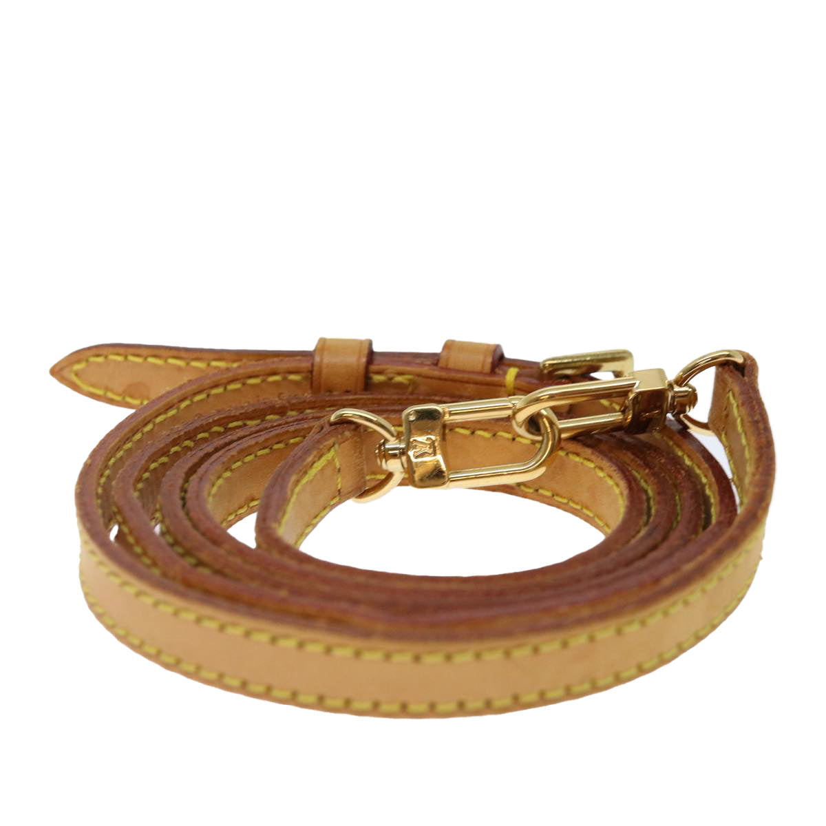 Louis Vuitton Shoulder Strap Beige Leather Bag Jewelry