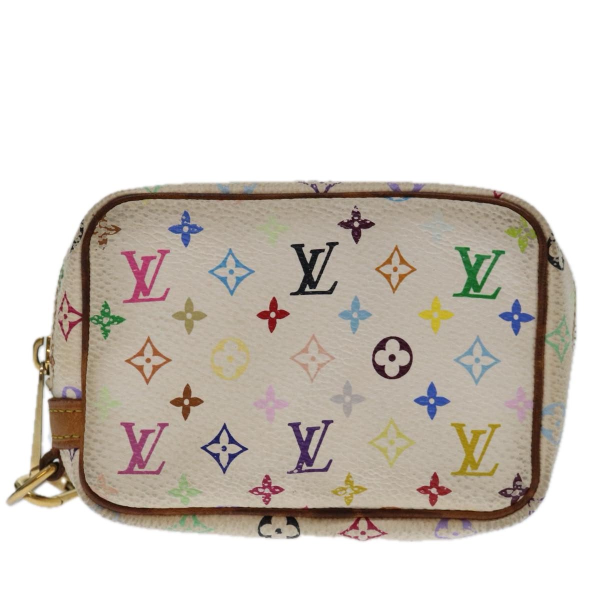 Louis Vuitton Pochette White Canvas Clutch Bag