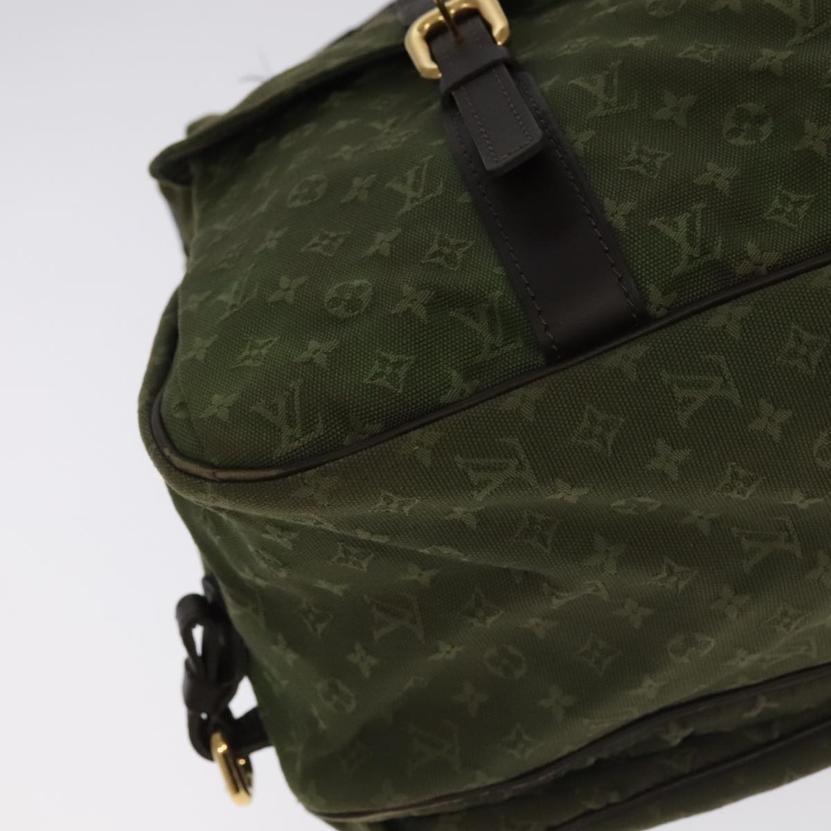 Louis Vuitton Denise Khaki Canvas Shoulder Bag