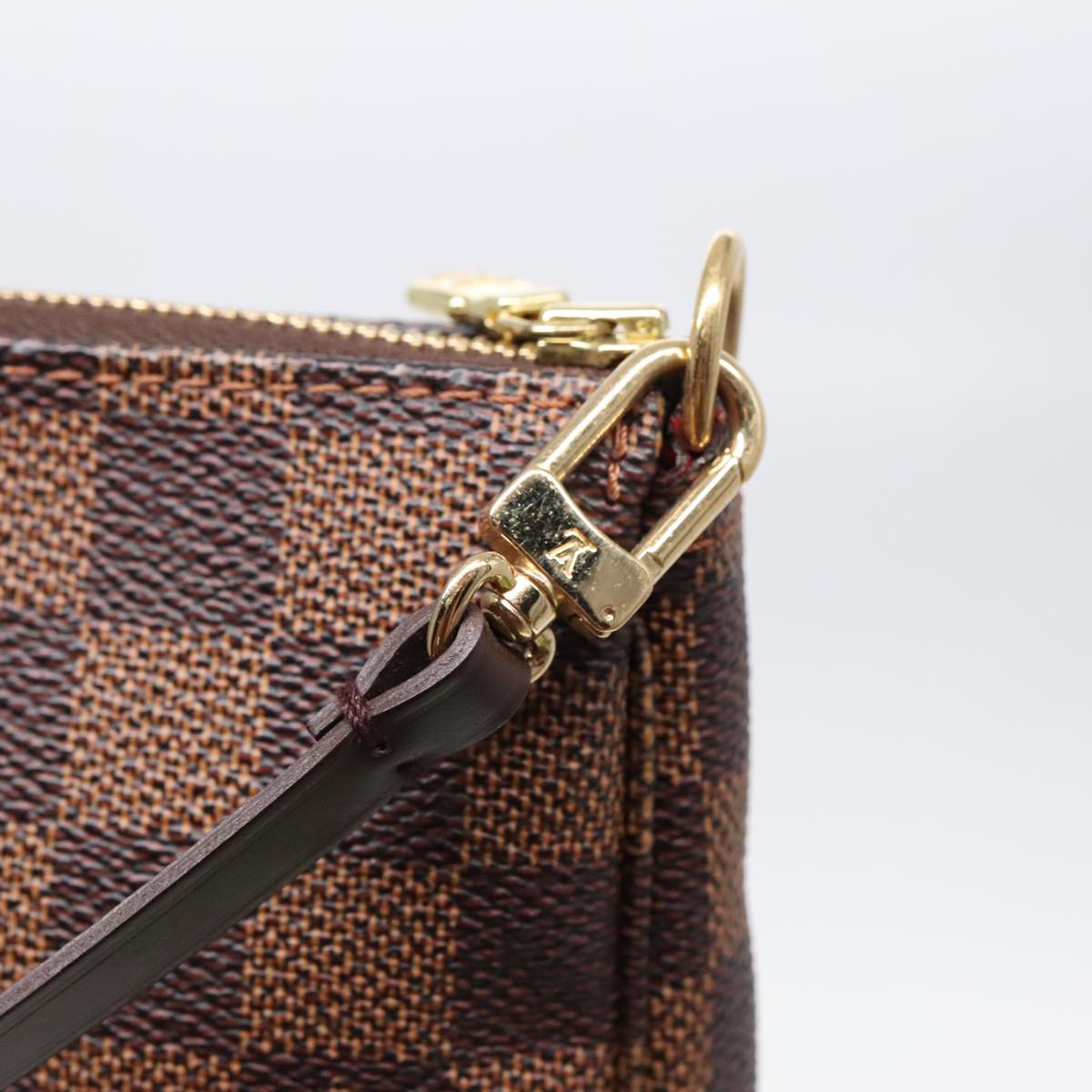 Louis Vuitton Pochette Accessoire Brown Canvas Clutch Bag