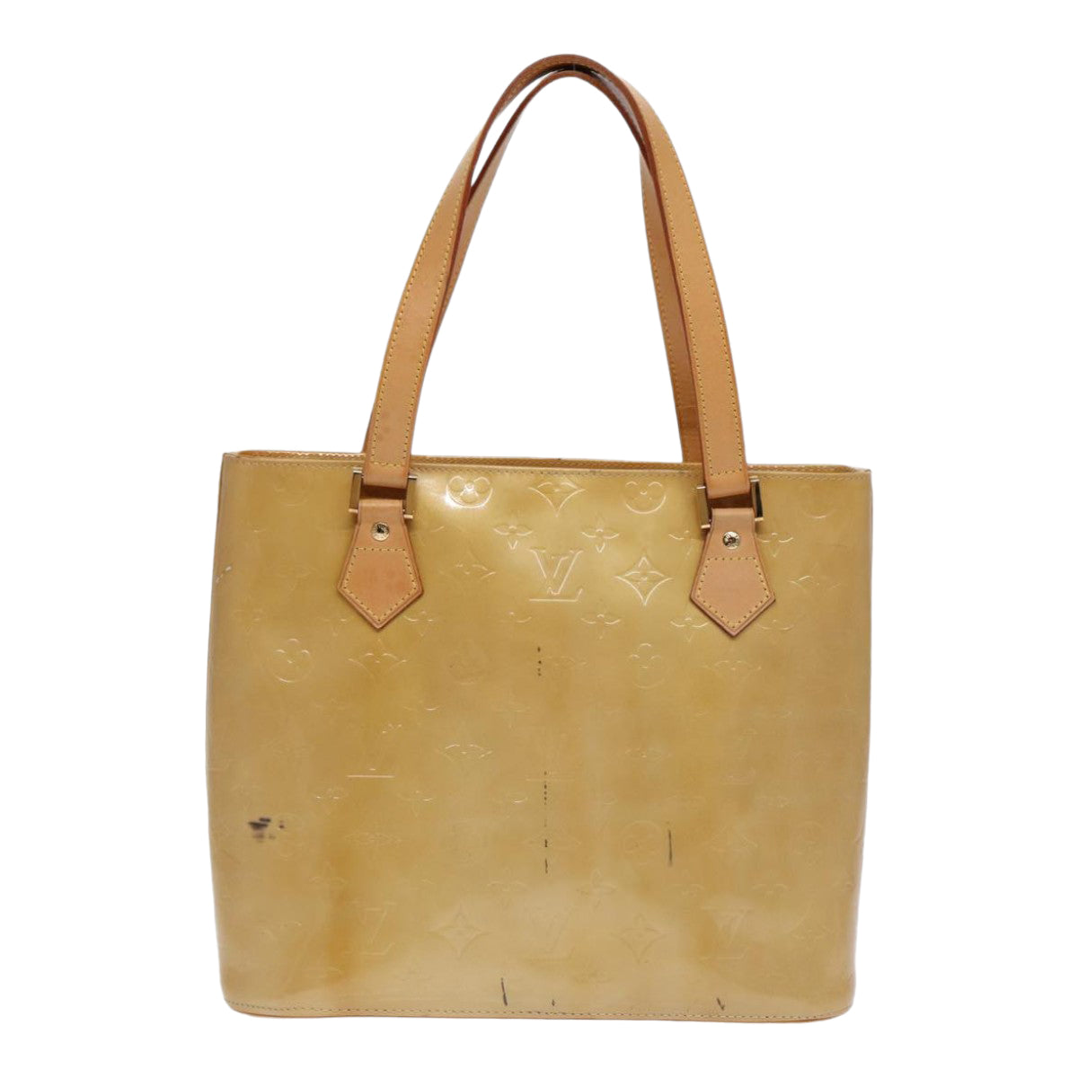 Louis Vuitton Houston Beige Patent Leather Handbag