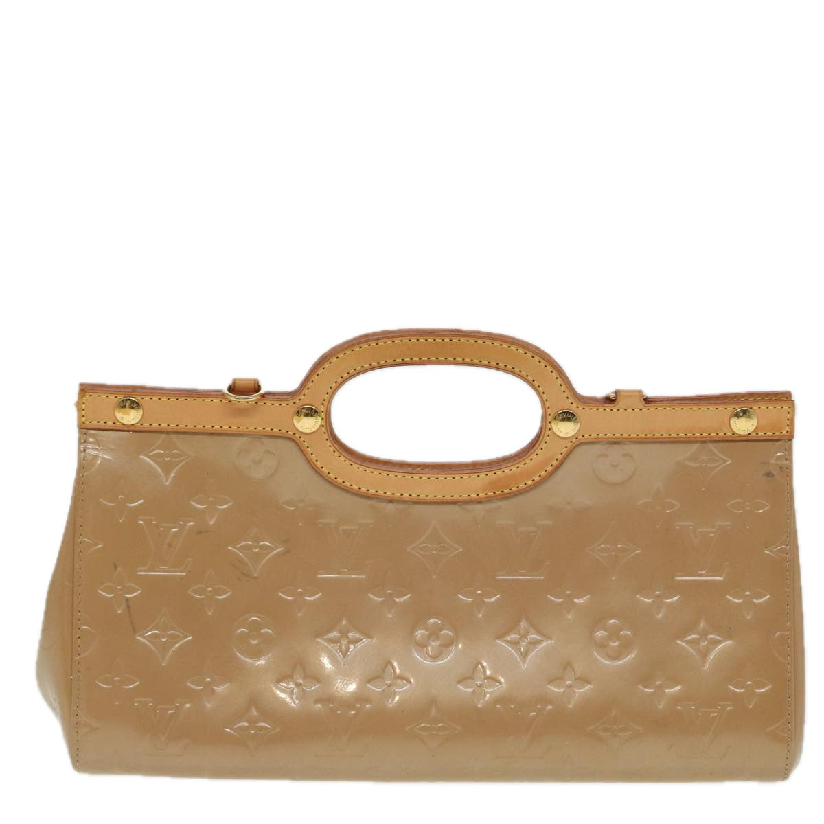 Louis Vuitton Roxbury Beige Patent Leather Handbag
