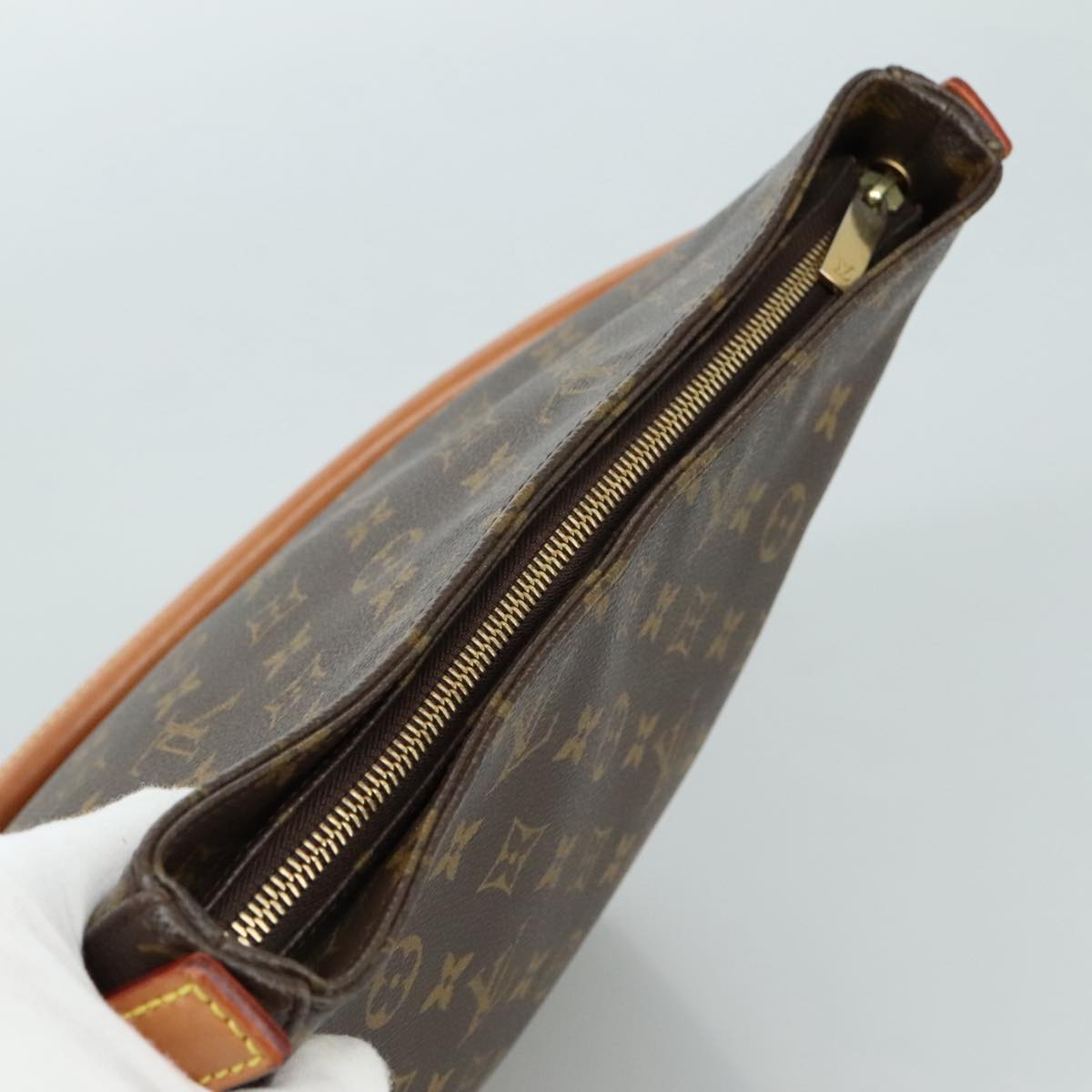 Louis Vuitton Looping Gm Brown Canvas Shoulder Bag