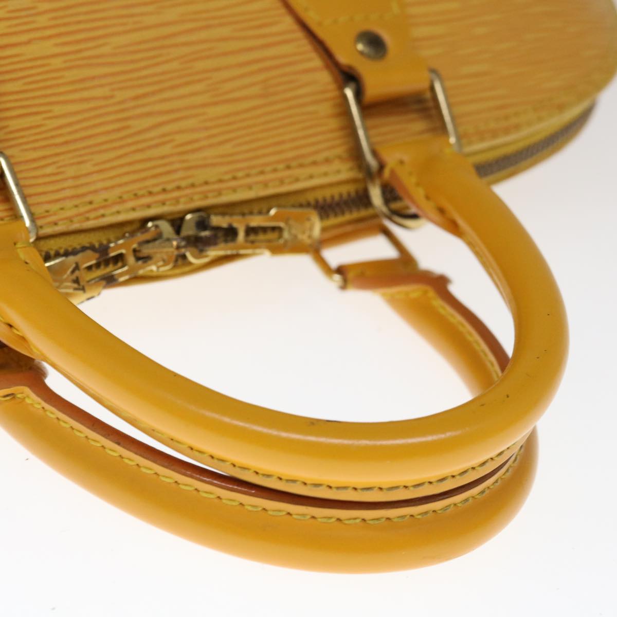 Louis Vuitton Alma Yellow Leather Handbag