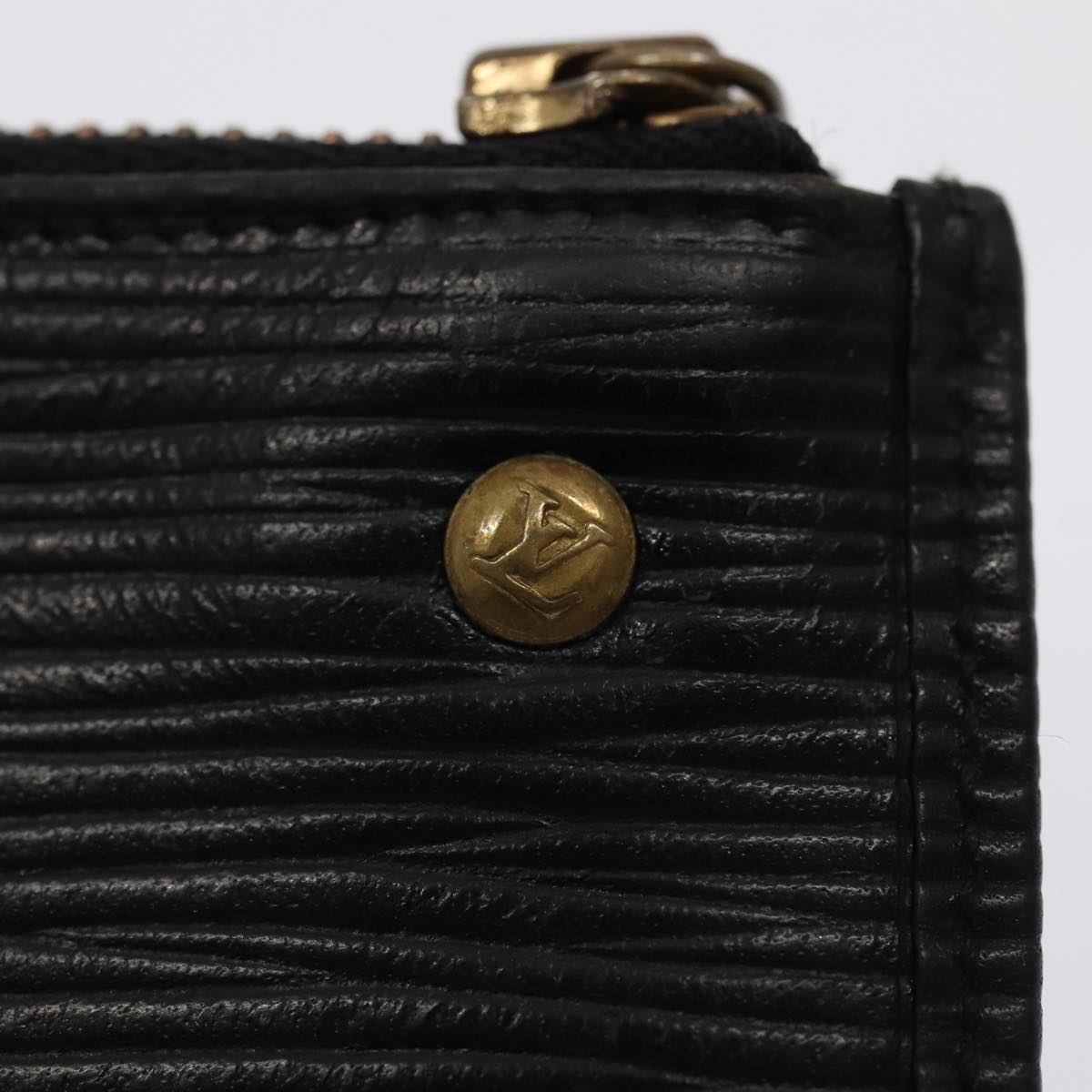 Louis Vuitton Pochette Clés Black Leather Wallet