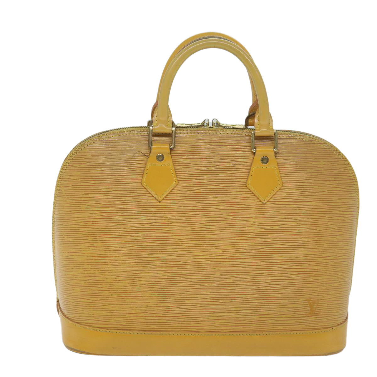 Louis Vuitton Alma Yellow Leather Handbag
