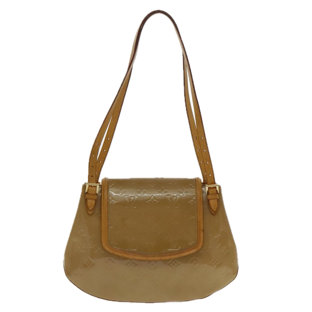 Louis Vuitton Biscayne Bay Brown Patent Leather Shoulder Bag