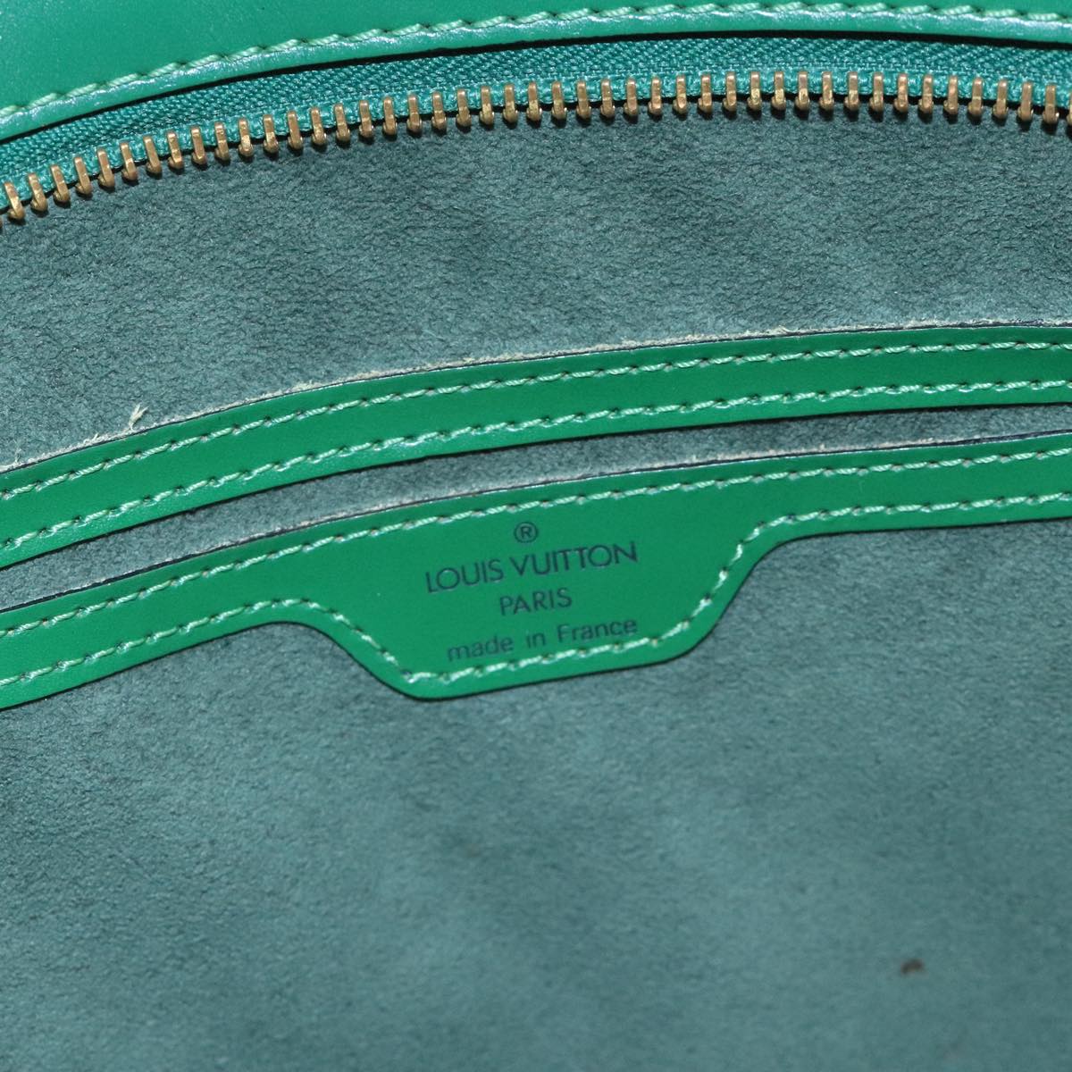 Louis Vuitton Saint Jacques Green Leather Shoulder Bag