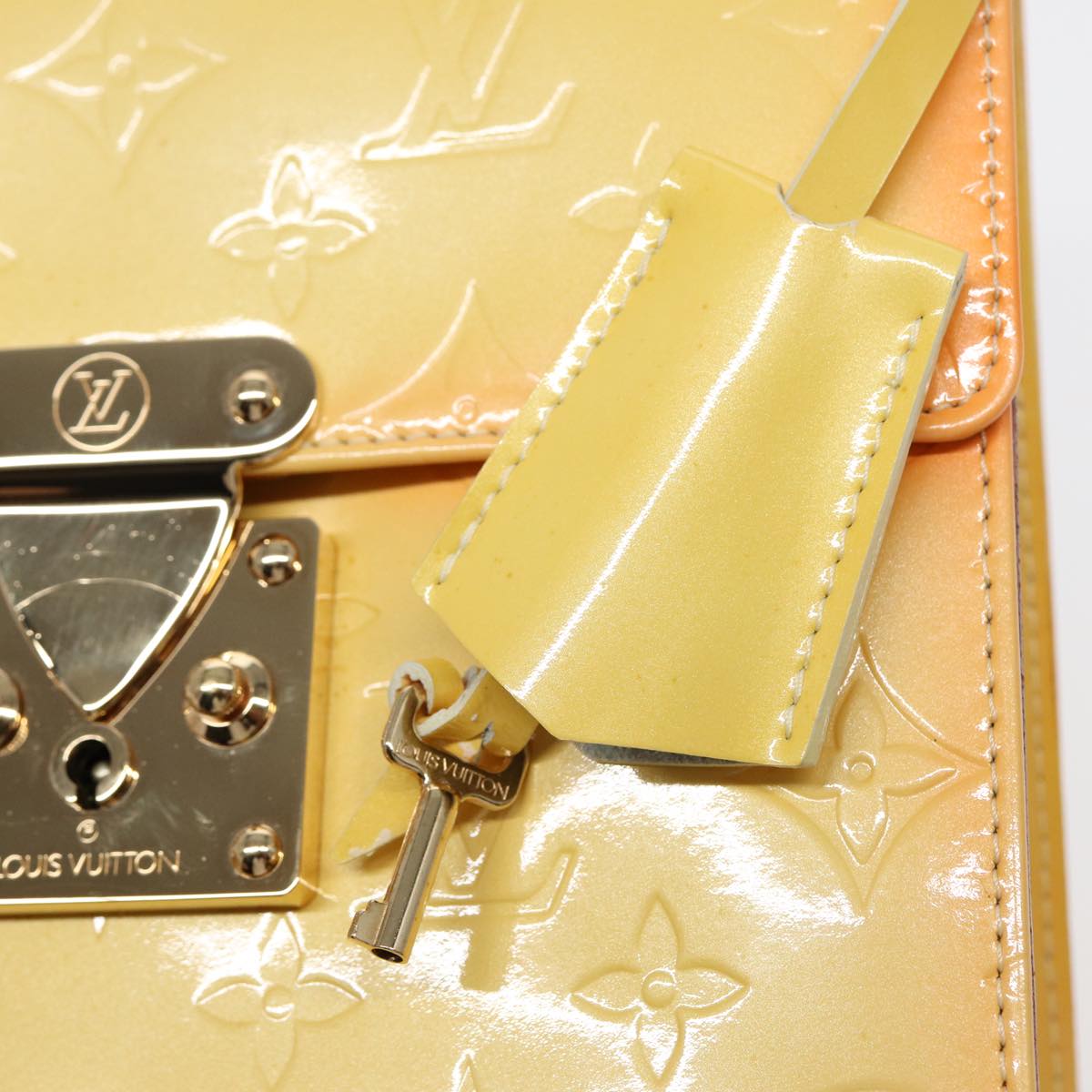 Louis Vuitton Spring Street Yellow Patent Leather Handbag
