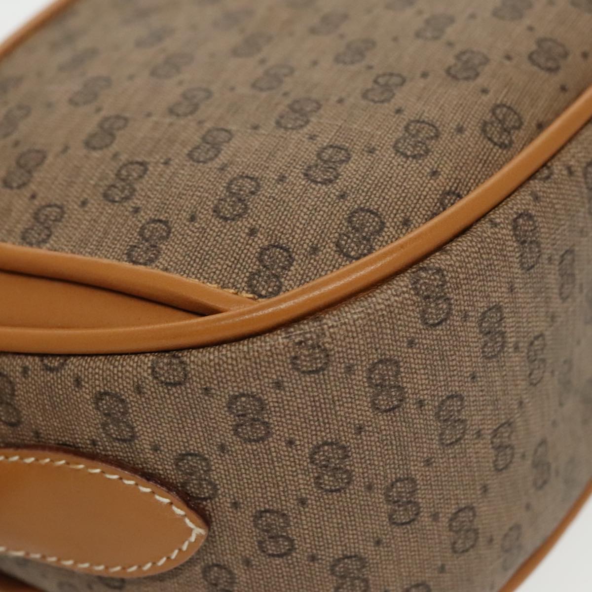 Gucci Micro Small Gg Canvas Brown Canvas Shoulder Bag