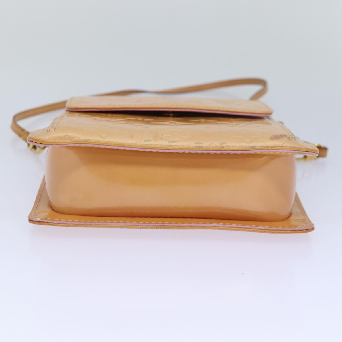 Louis Vuitton Mott Beige Patent Leather Clutch Bag