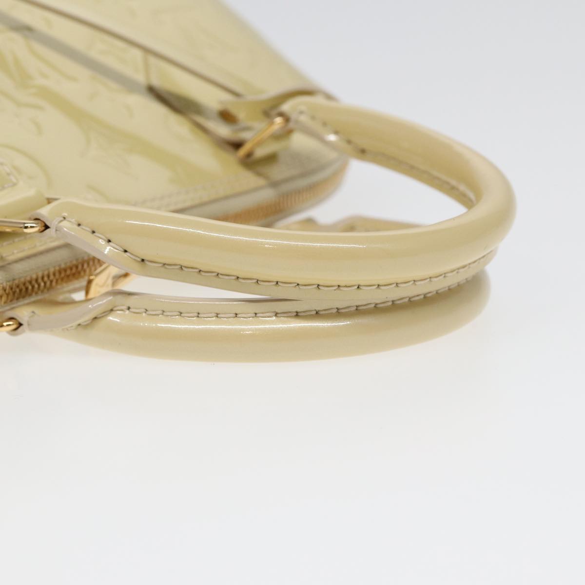 Louis Vuitton Alma Ecru Patent Leather Handbag