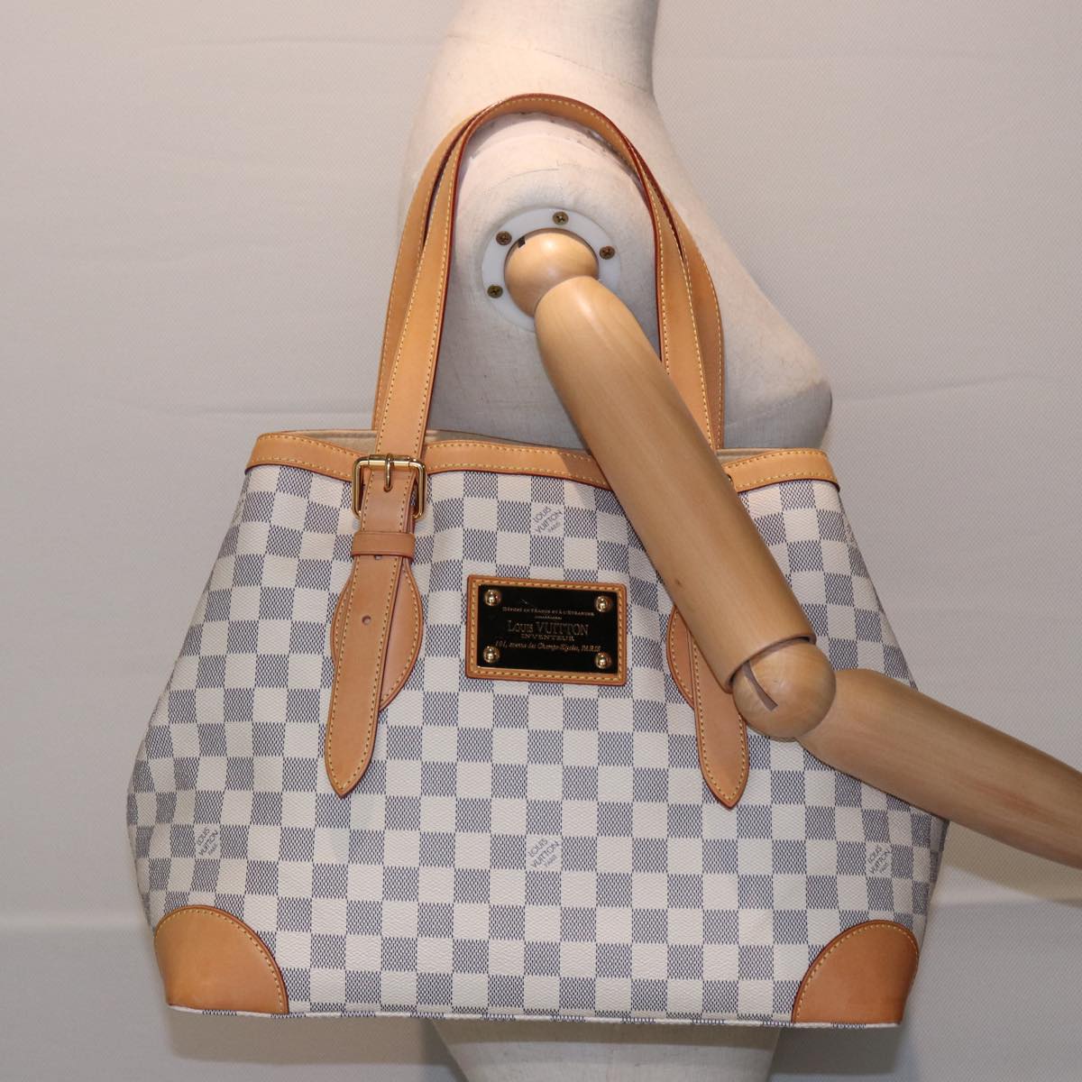 Louis Vuitton Hampstead White Canvas Tote Bag