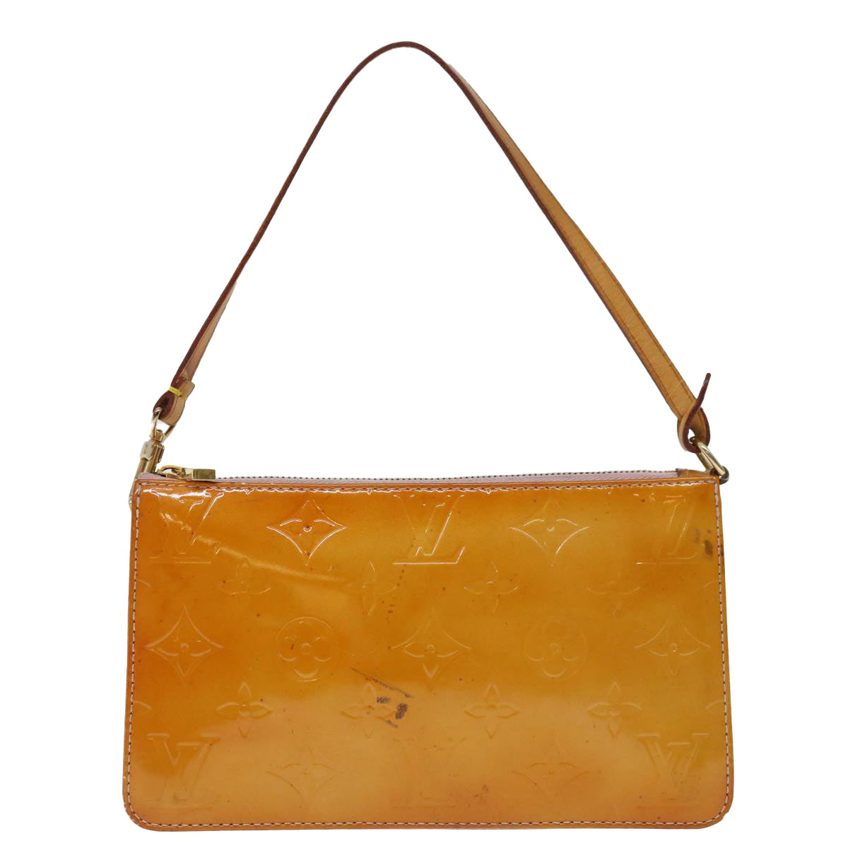 Louis Vuitton Pochette Brown Patent Leather Handbag