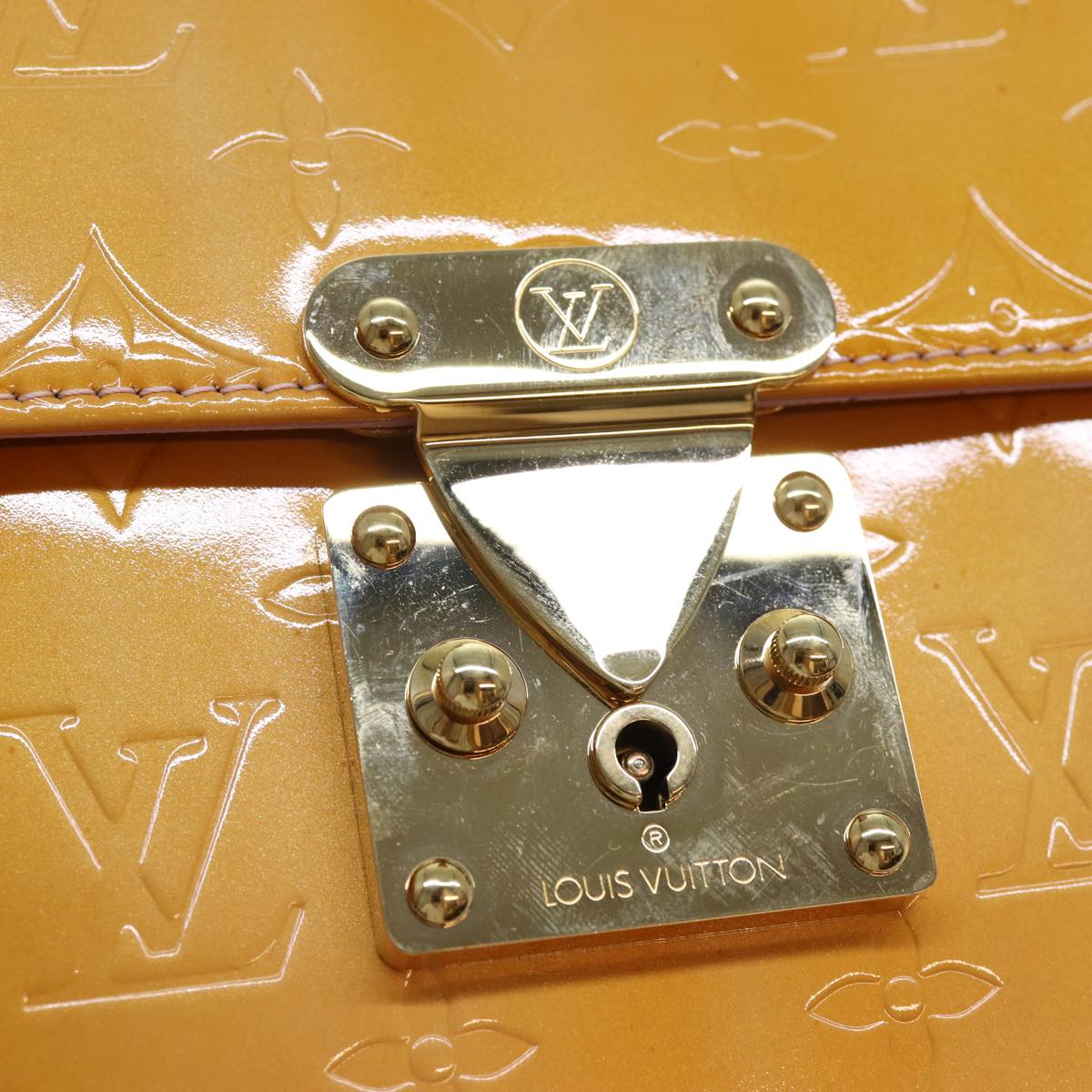 Louis Vuitton Spring Street Yellow Patent Leather Handbag