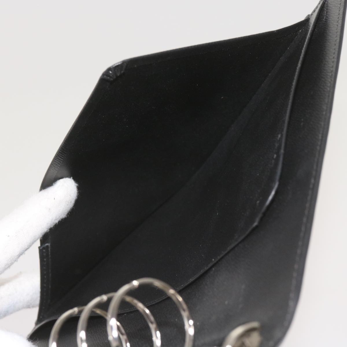 Louis Vuitton Agenda Cover Black Leather Wallet