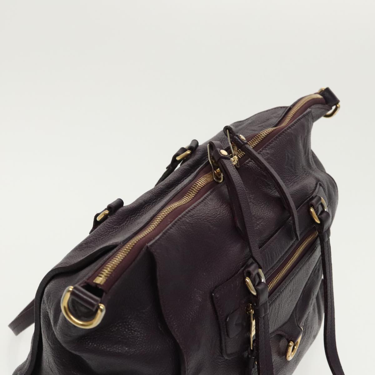 Louis Vuitton Lumineuse Purple Leather Shoulder Bag