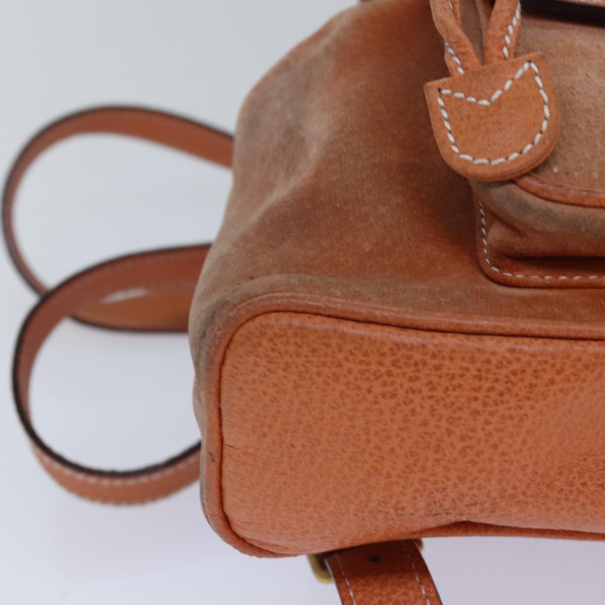 Gucci Bamboo Orange Suede Backpack Bag