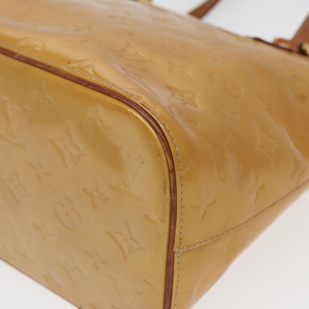 Louis Vuitton Houston Beige Patent Leather Shoulder Bag