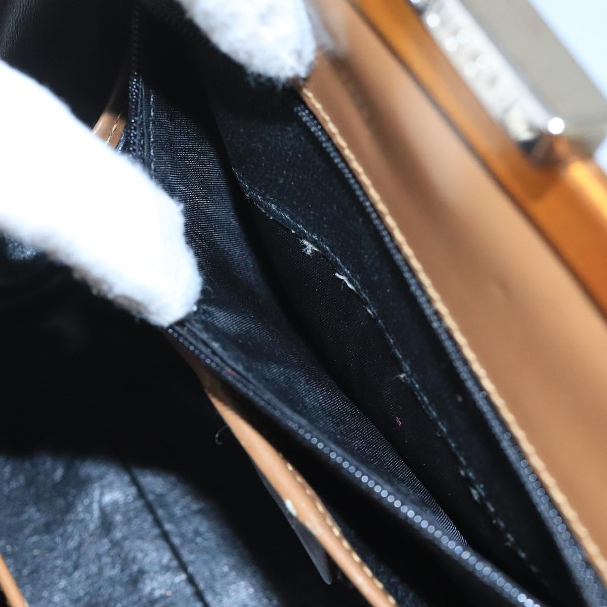 Gucci Jackie Brown Patent Leather Shoulder Bag