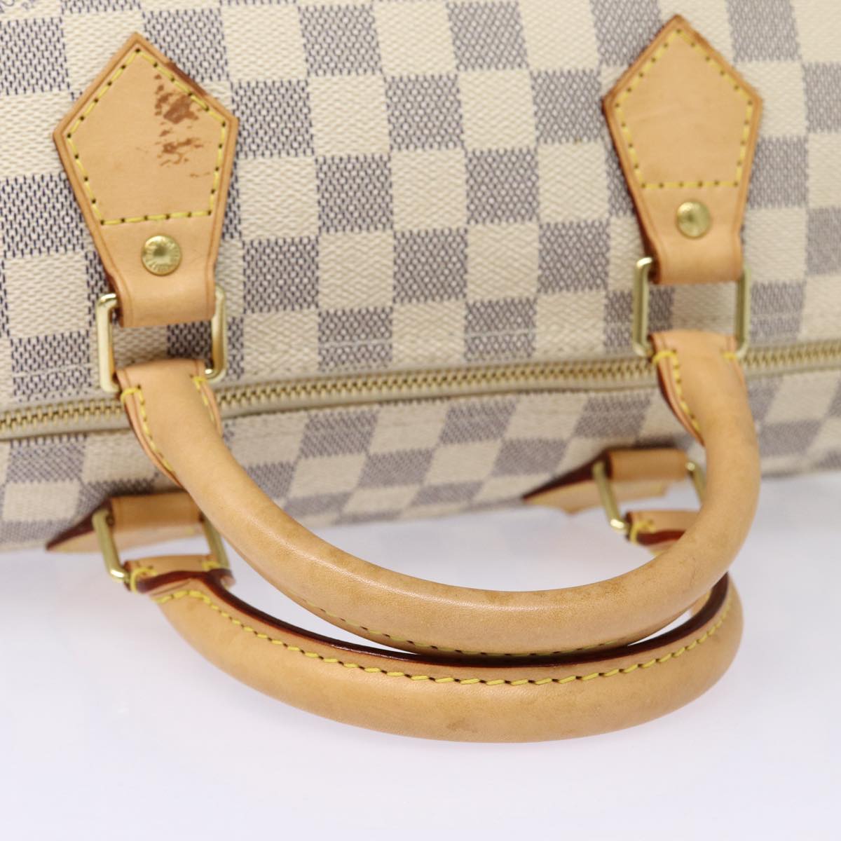 Louis Vuitton Speedy 30 White Canvas Handbag