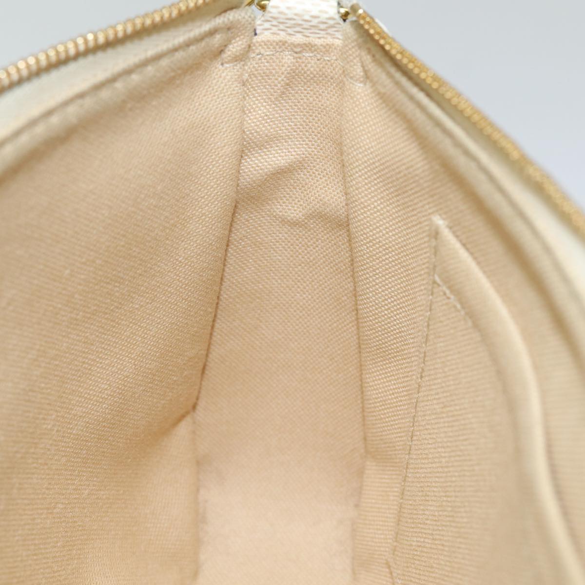 Louis Vuitton Pochette Accessoires White Canvas Clutch Bag