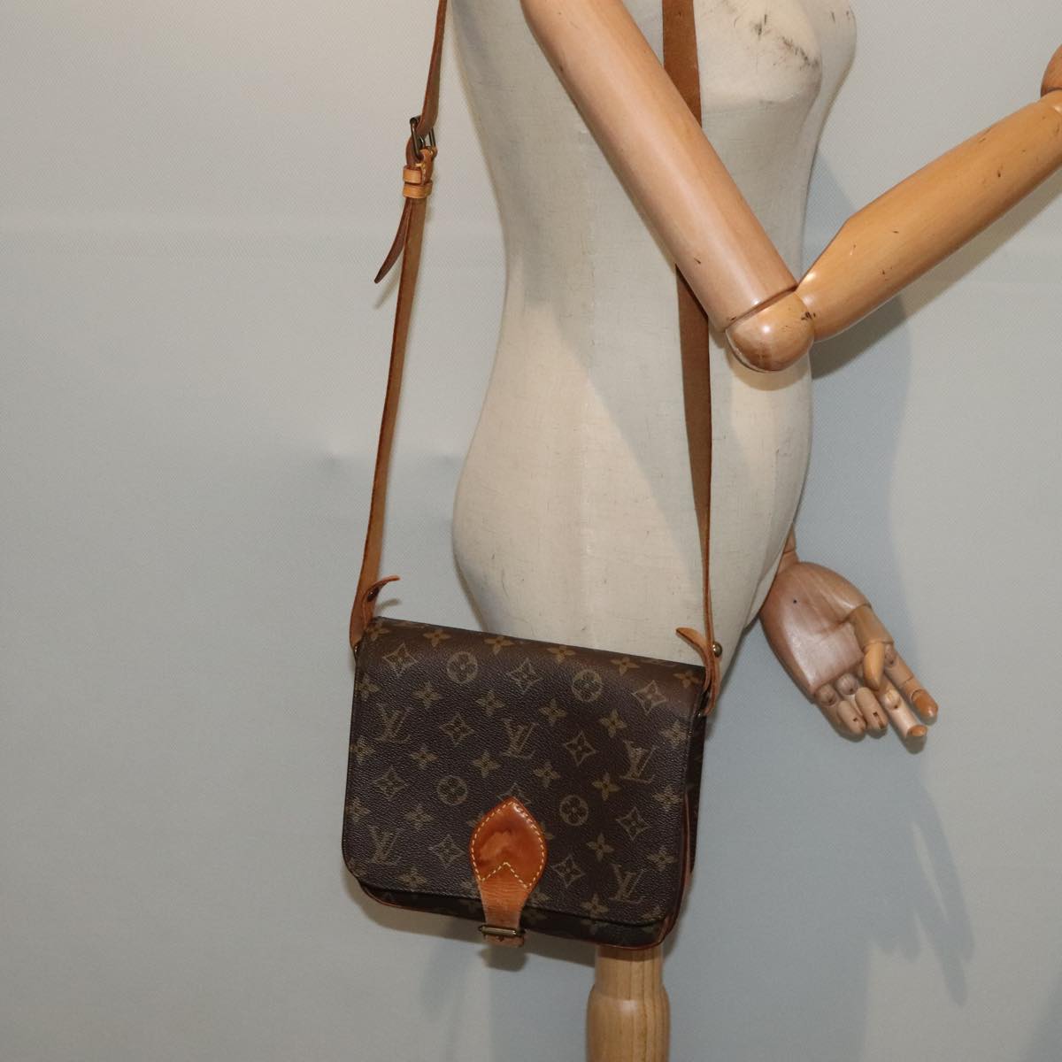 Louis Vuitton Cartouchière Brown Canvas Shoulder Bag