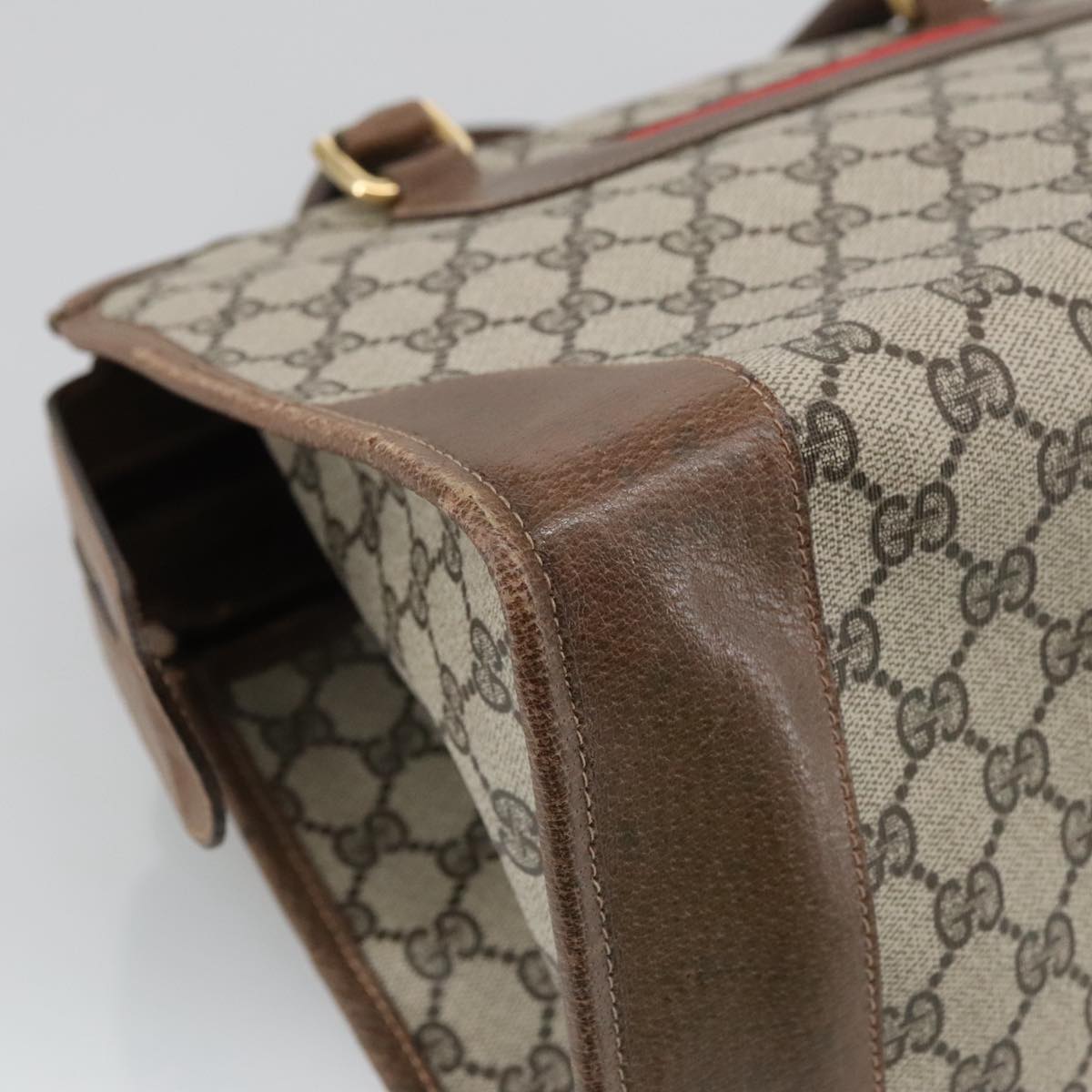 Gucci Sherry Beige Canvas Handbag