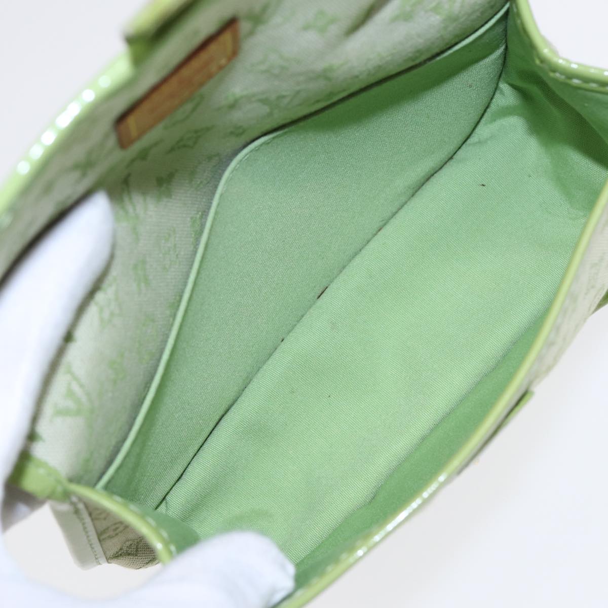 Louis Vuitton Marie Green Canvas Clutch Bag