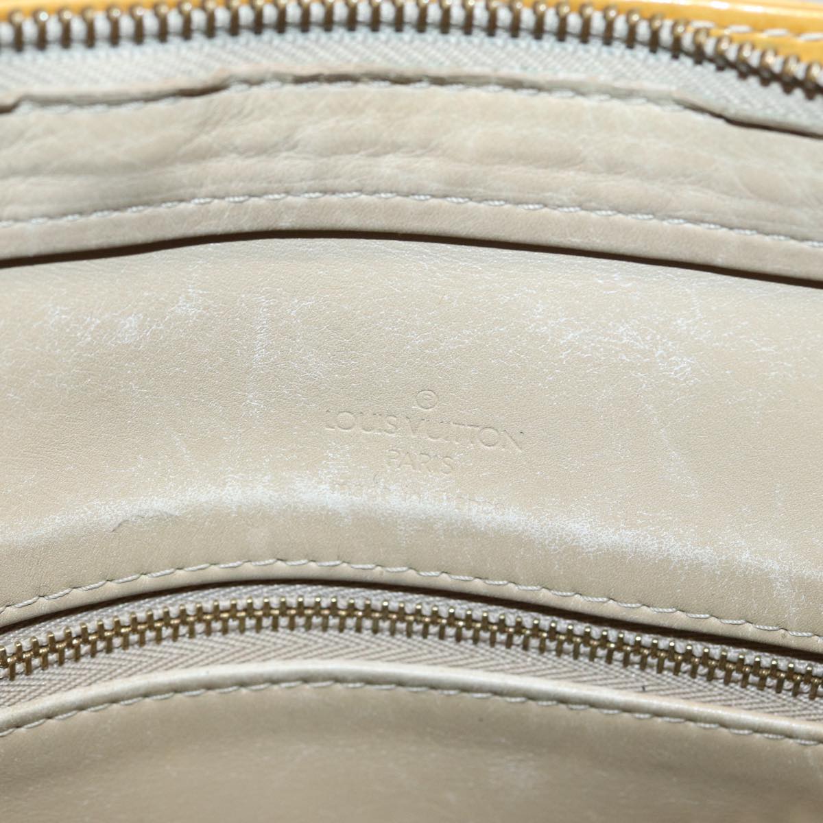 Louis Vuitton Houston Beige Patent Leather Handbag