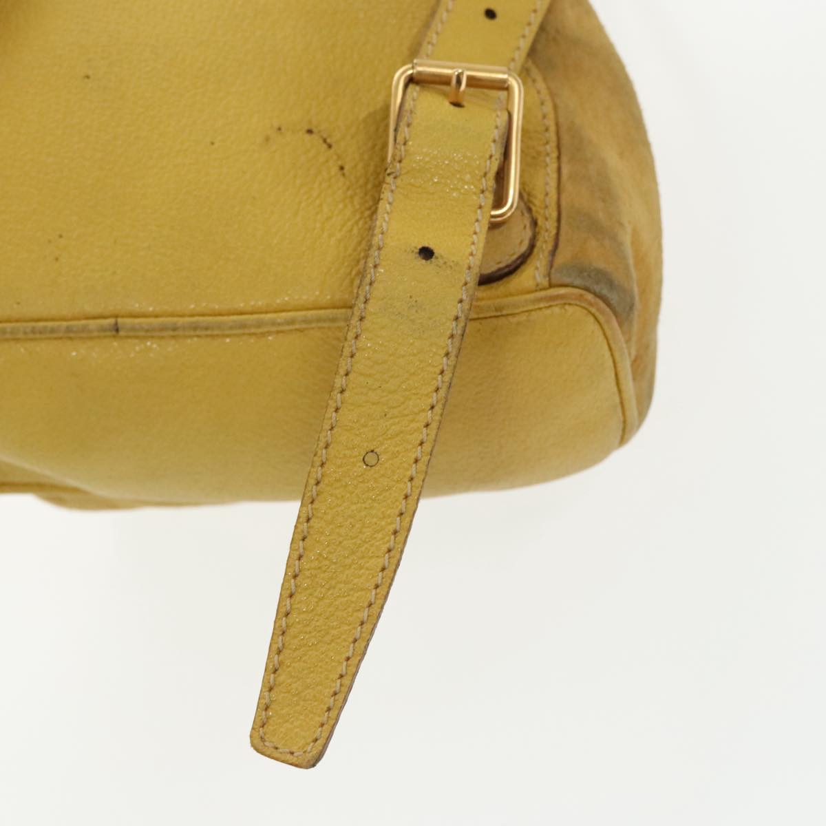 Gucci Bamboo Yellow Leather Backpack Bag