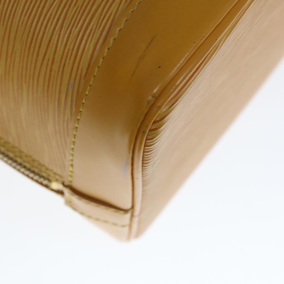 Louis Vuitton Alma Yellow Leather Handbag