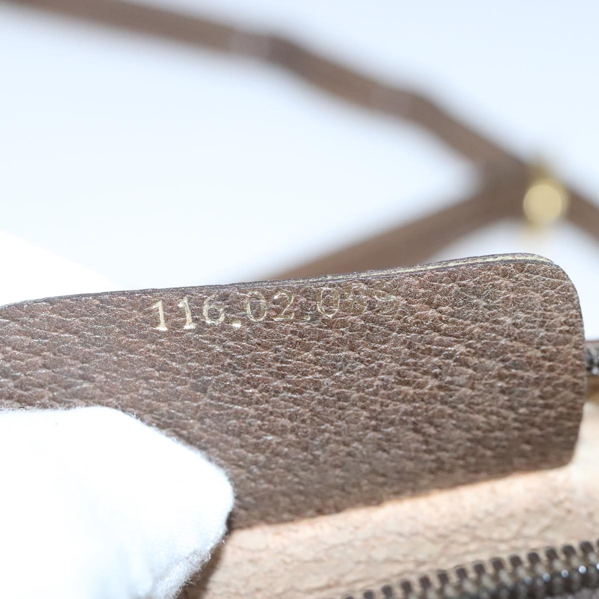 Gucci Sherry Beige Canvas Shoulder Bag