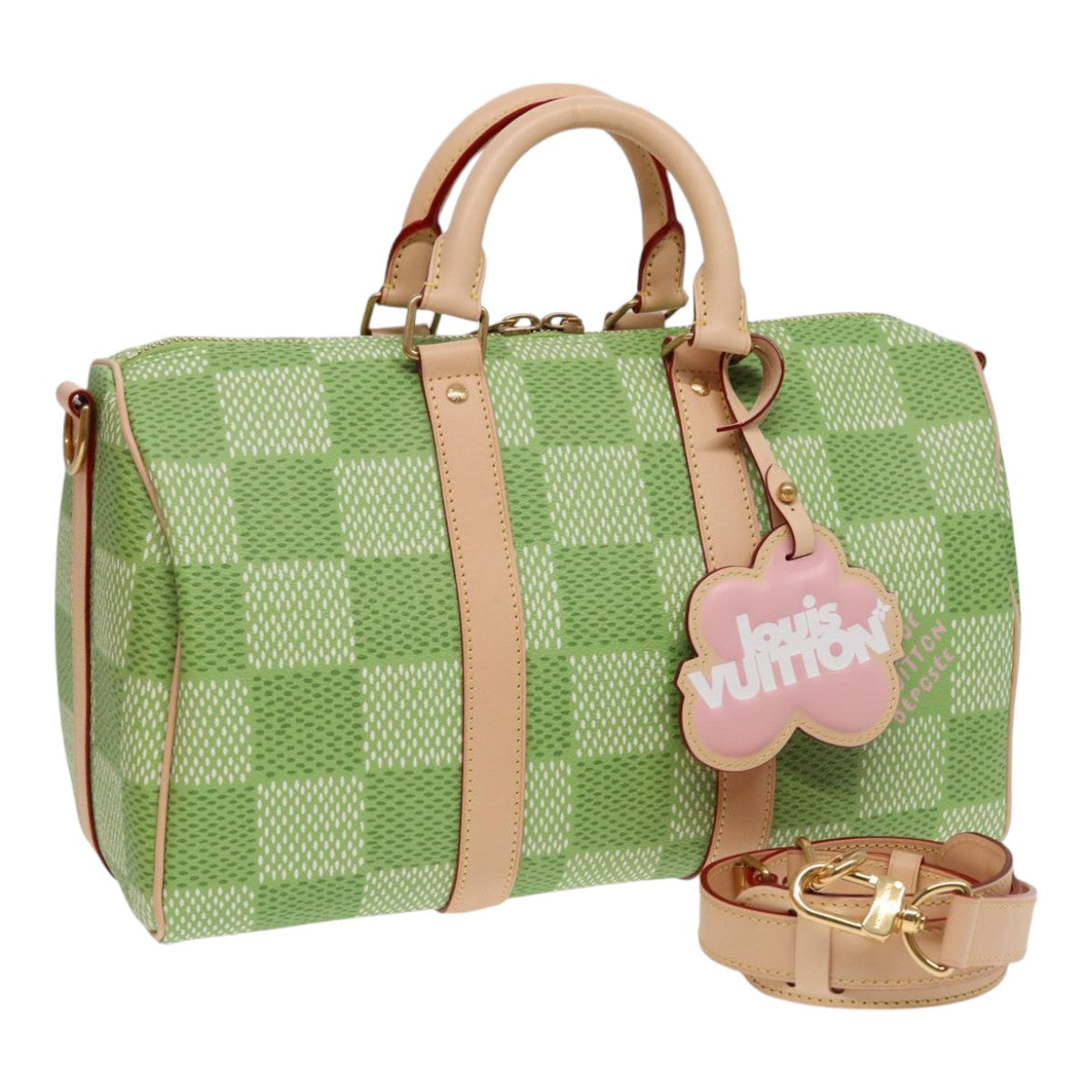 Louis Vuitton Speedy Bandoulière 35 Green Canvas Handbag