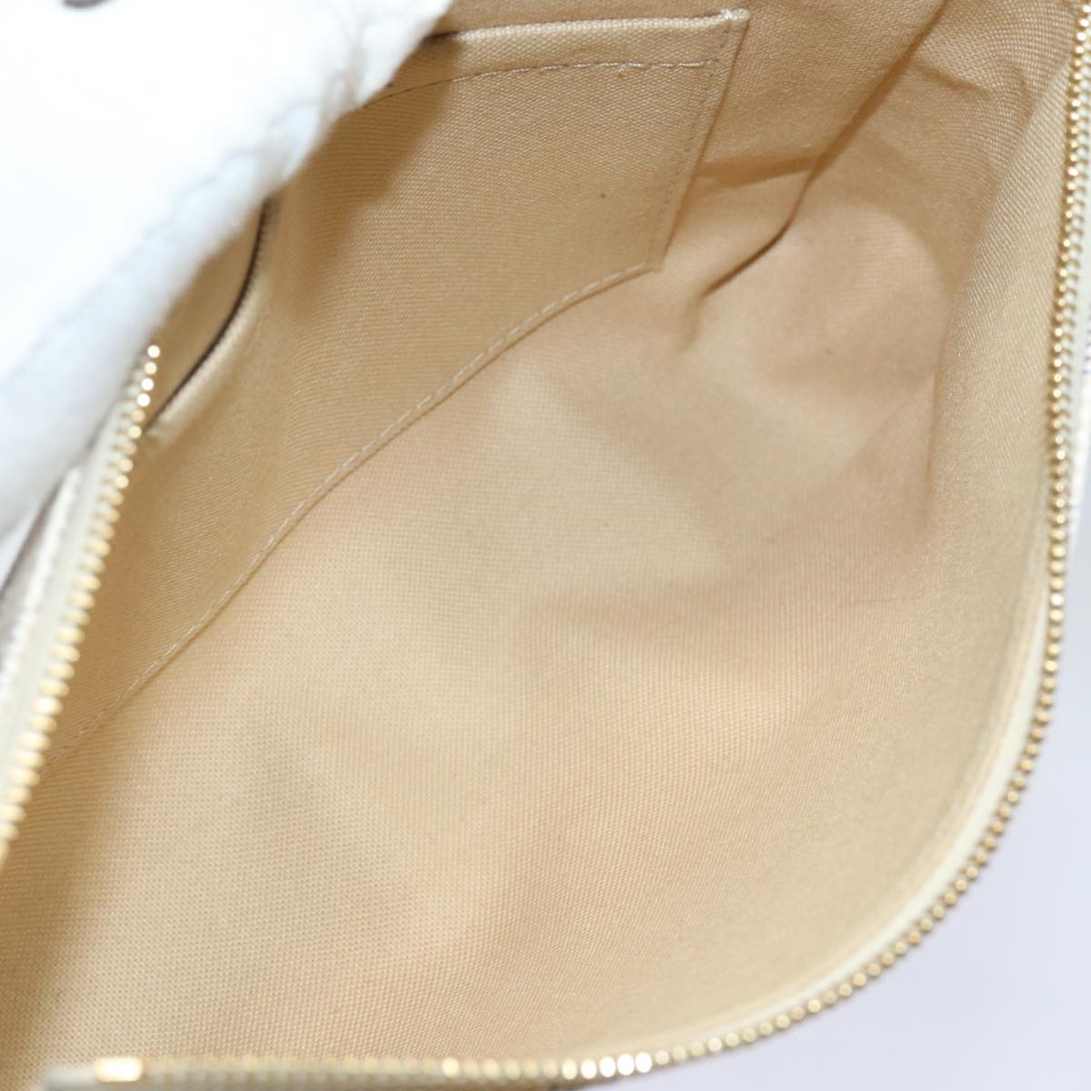 Louis Vuitton Pochette Accessoires White Canvas Clutch Bag