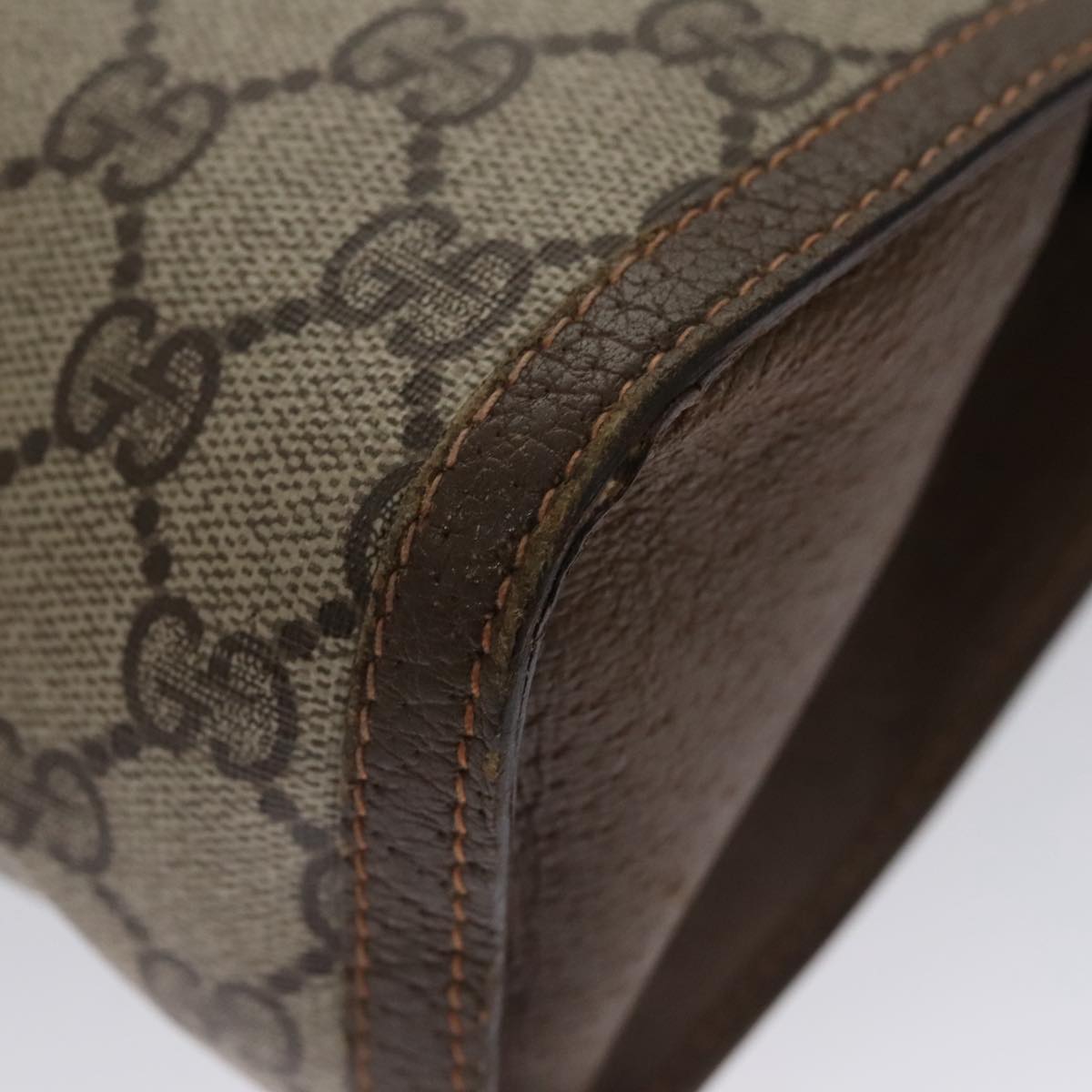 Gucci Sherry Beige Canvas Clutch Bag