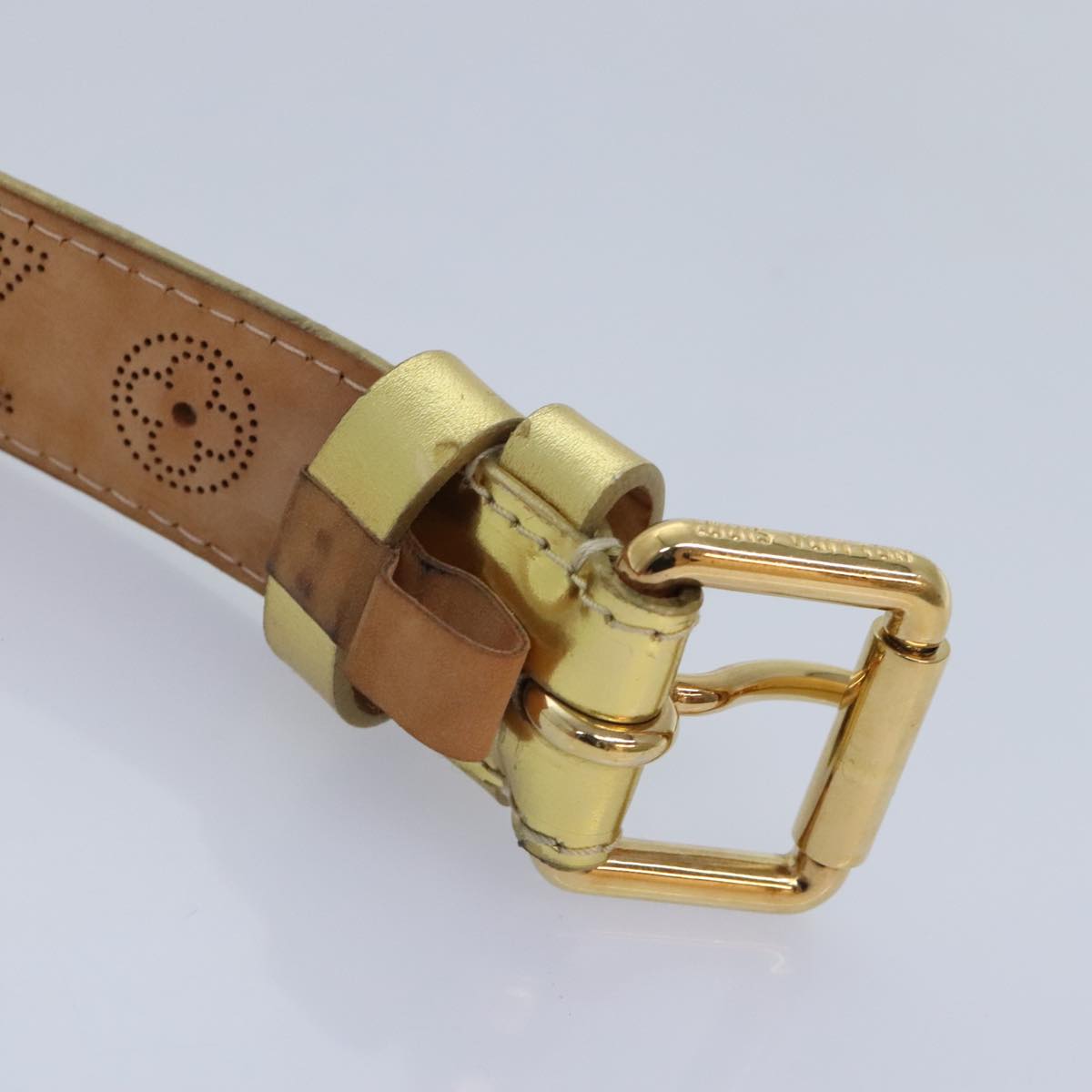 Louis Vuitton Mahina Gold Leather Belt