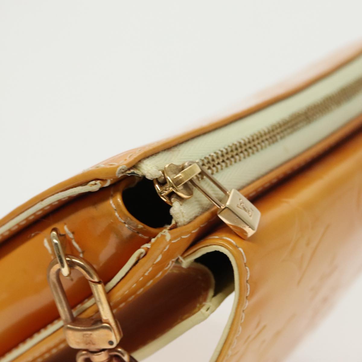 Louis Vuitton Mott Yellow Patent Leather Shoulder Bag