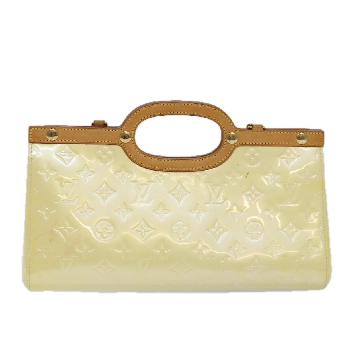 Louis Vuitton Roxbury Beige Patent Leather Handbag