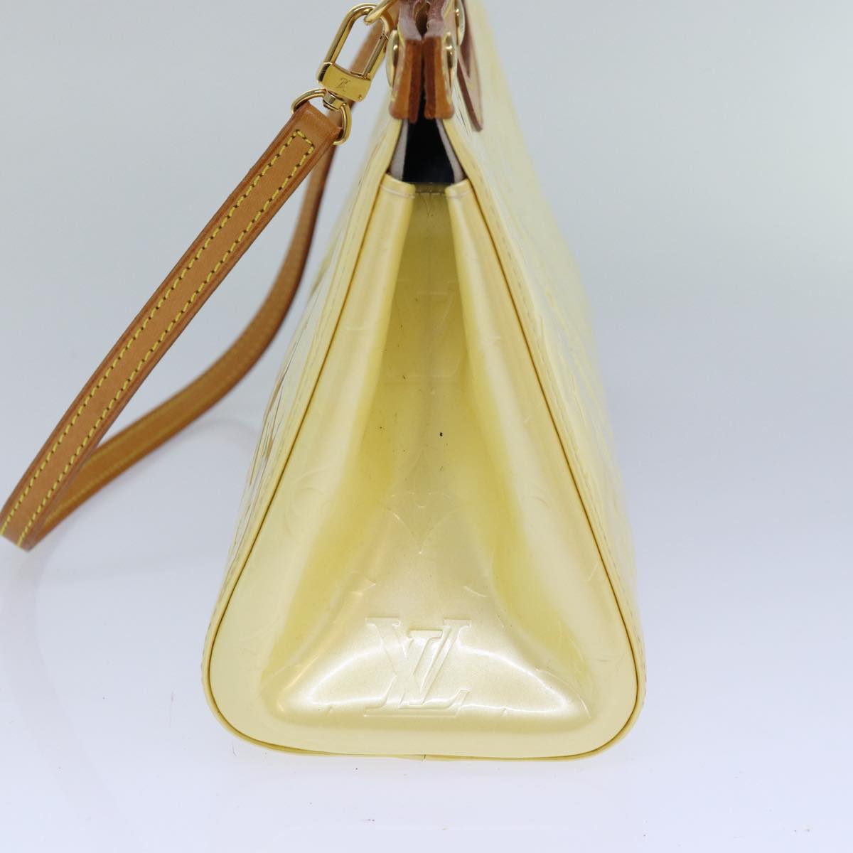 Louis Vuitton Roxbury Beige Patent Leather Handbag