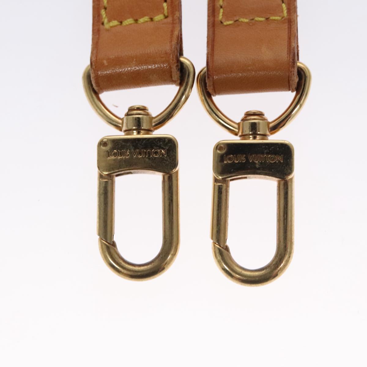 Louis Vuitton Shoulder Strap Beige Leather Bag Jewelry