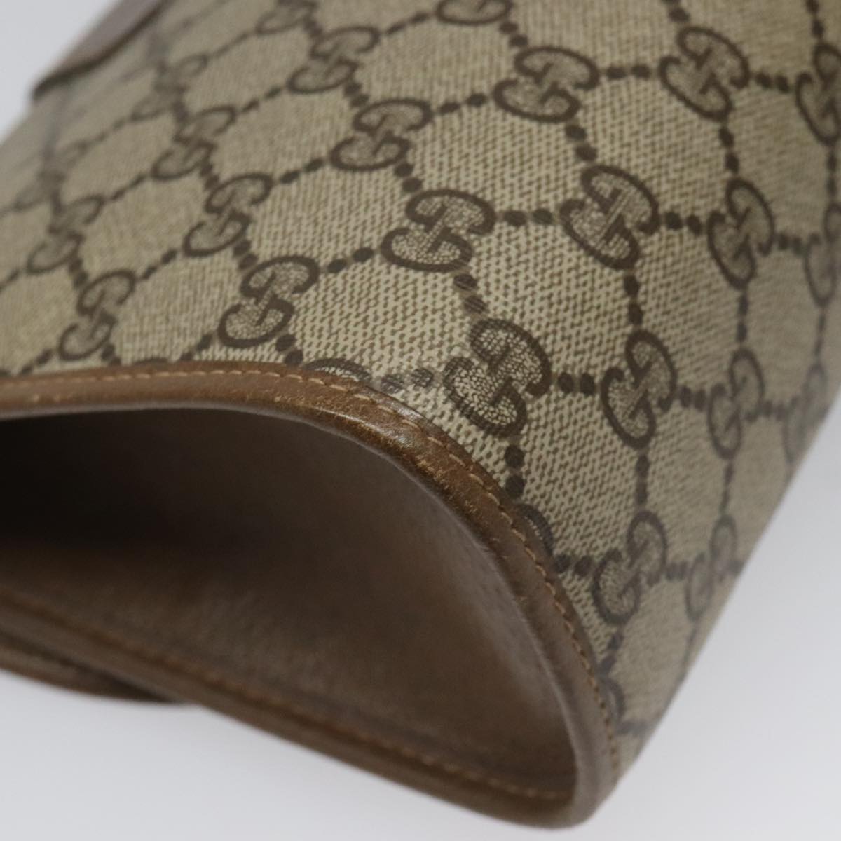 Gucci Sherry Beige Canvas Clutch Bag