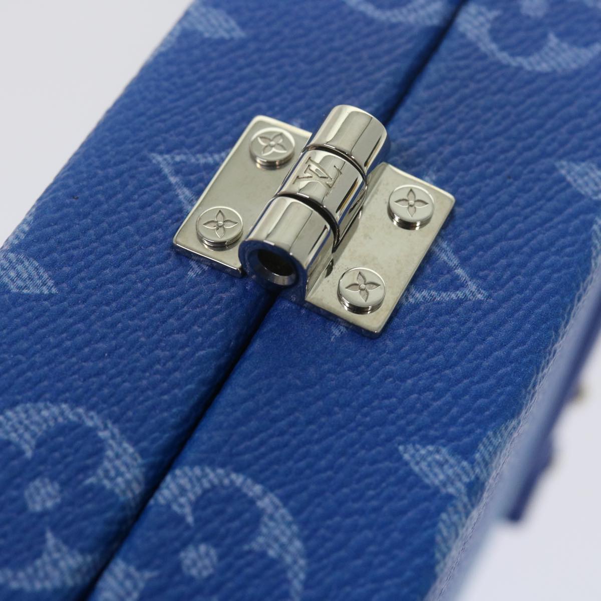 Louis Vuitton Blue Leather Clutch Bag